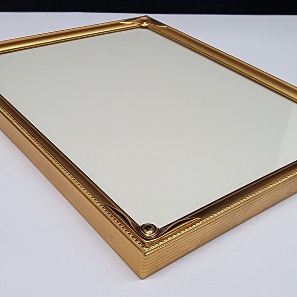 Gold-Toned Decorative Picture Frame With Ornate Corners & Velvet Backing 8X10 VT - Picture 7 of 9